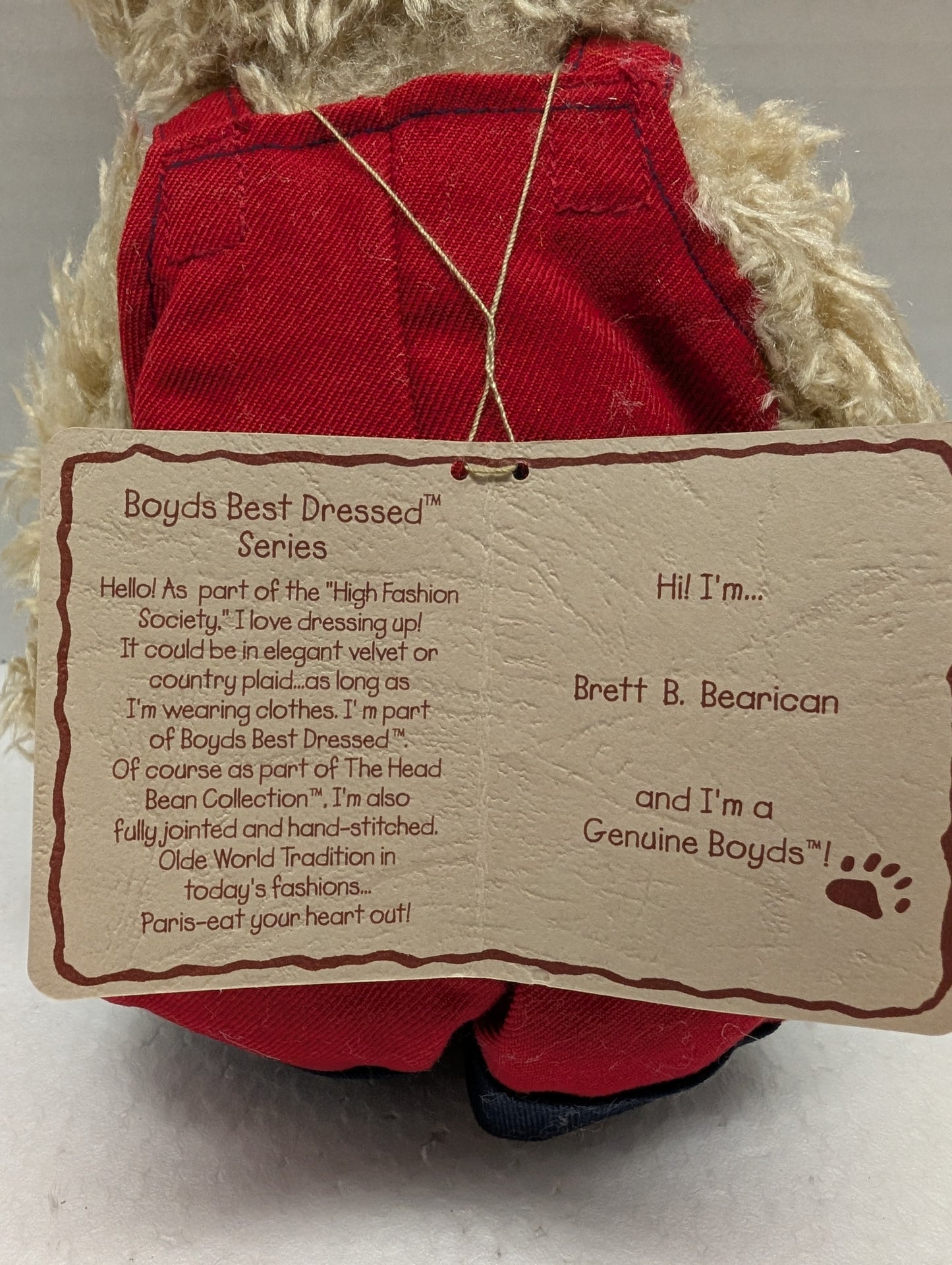 Boyds Bear Plush Brett B Bearican 904253 10" image 4