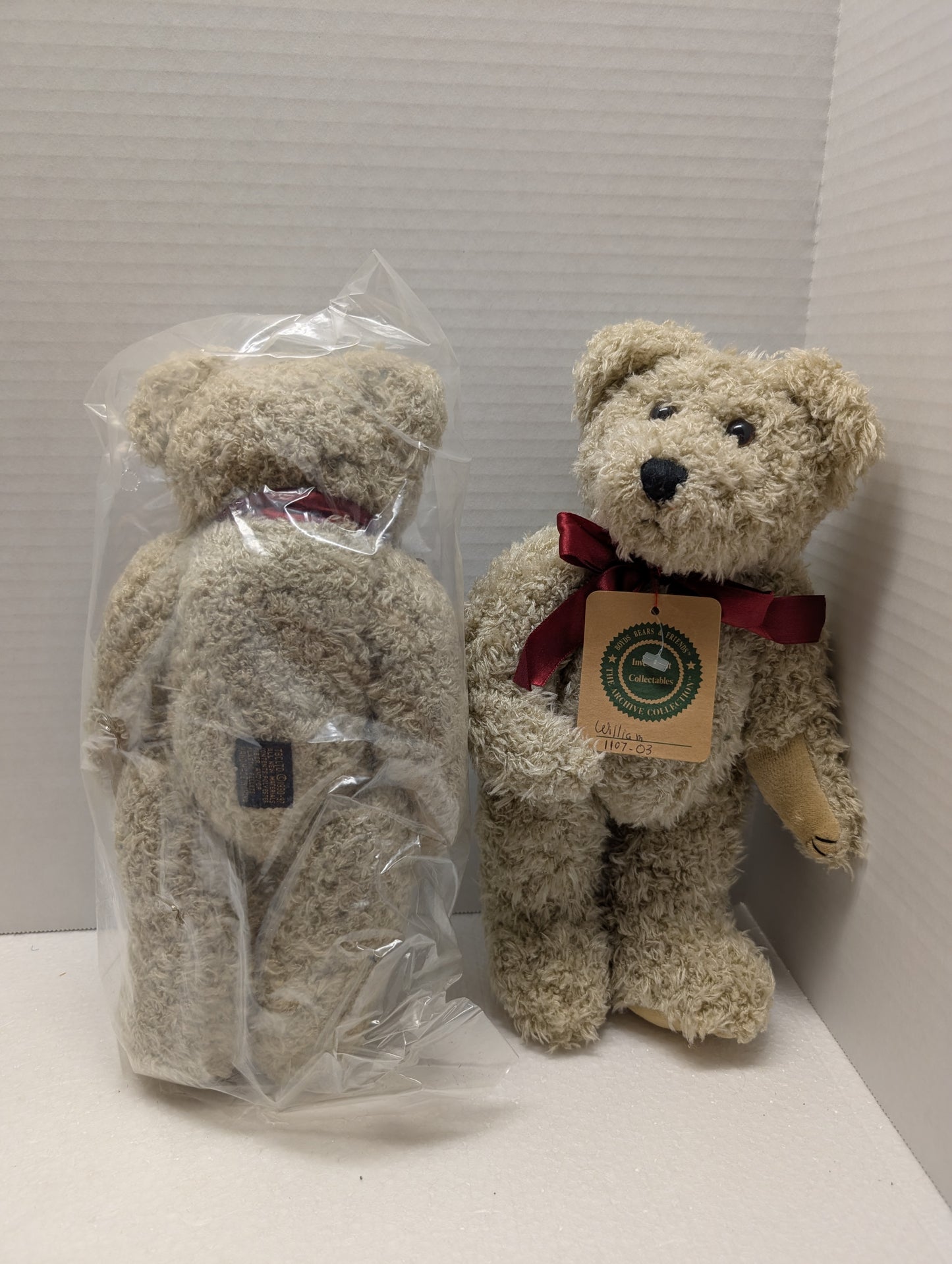 Boyds Bear Plush William P Beige cheneille 1998 1107-03 image 7