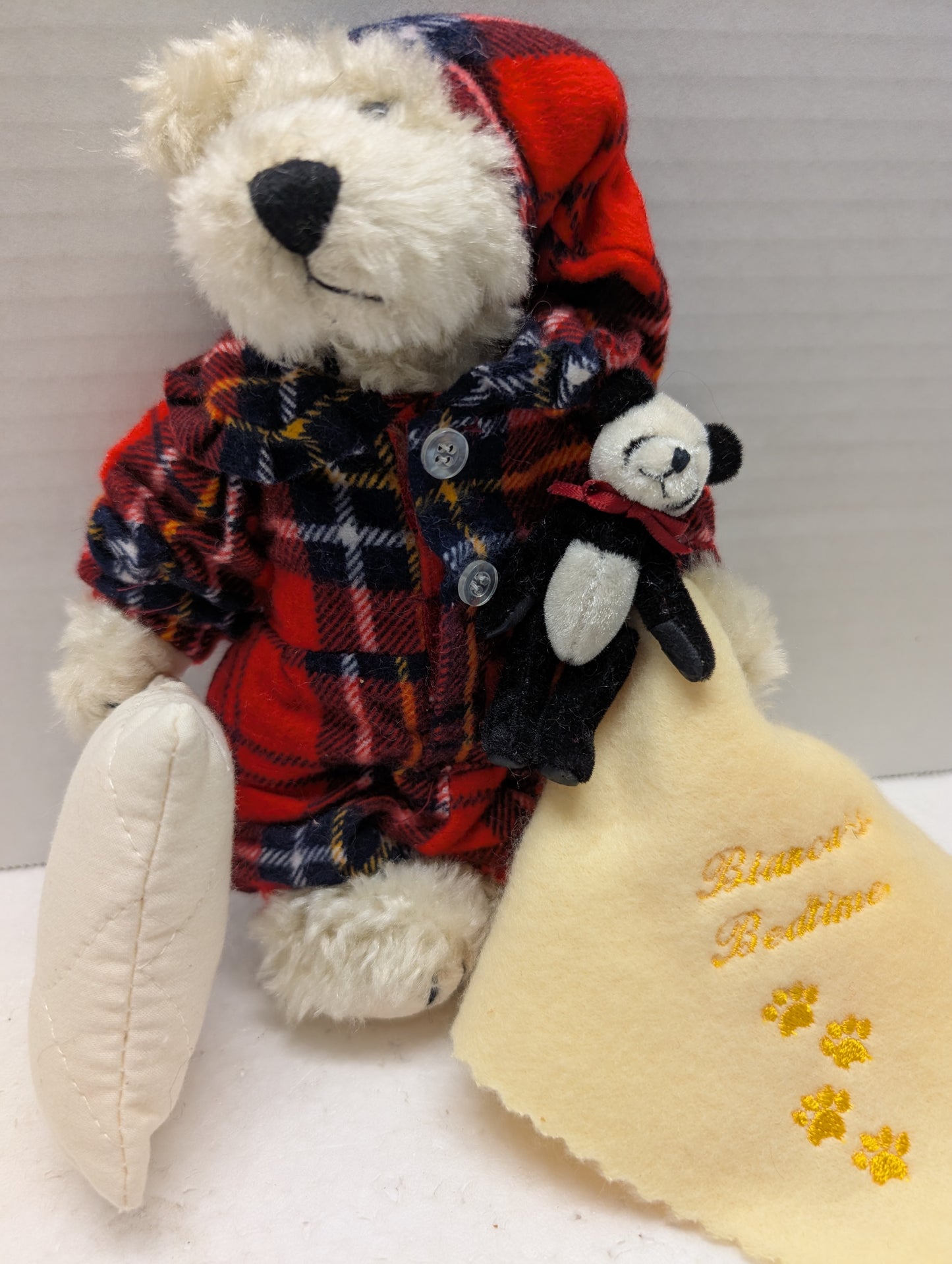 Boyds Bear Plush Bianca's Bedtime w. pillow & Panda 912076T image 5