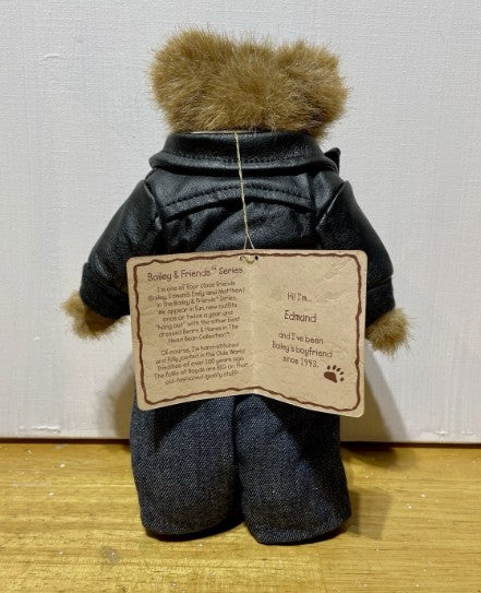 Boyds Bear Plush Edmund blk leatherette 9175-29 image 1