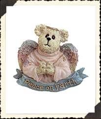 Boyds Pin Bearwear Faith Always Give Thanks Peace on Earth Pin #26060 image 0
