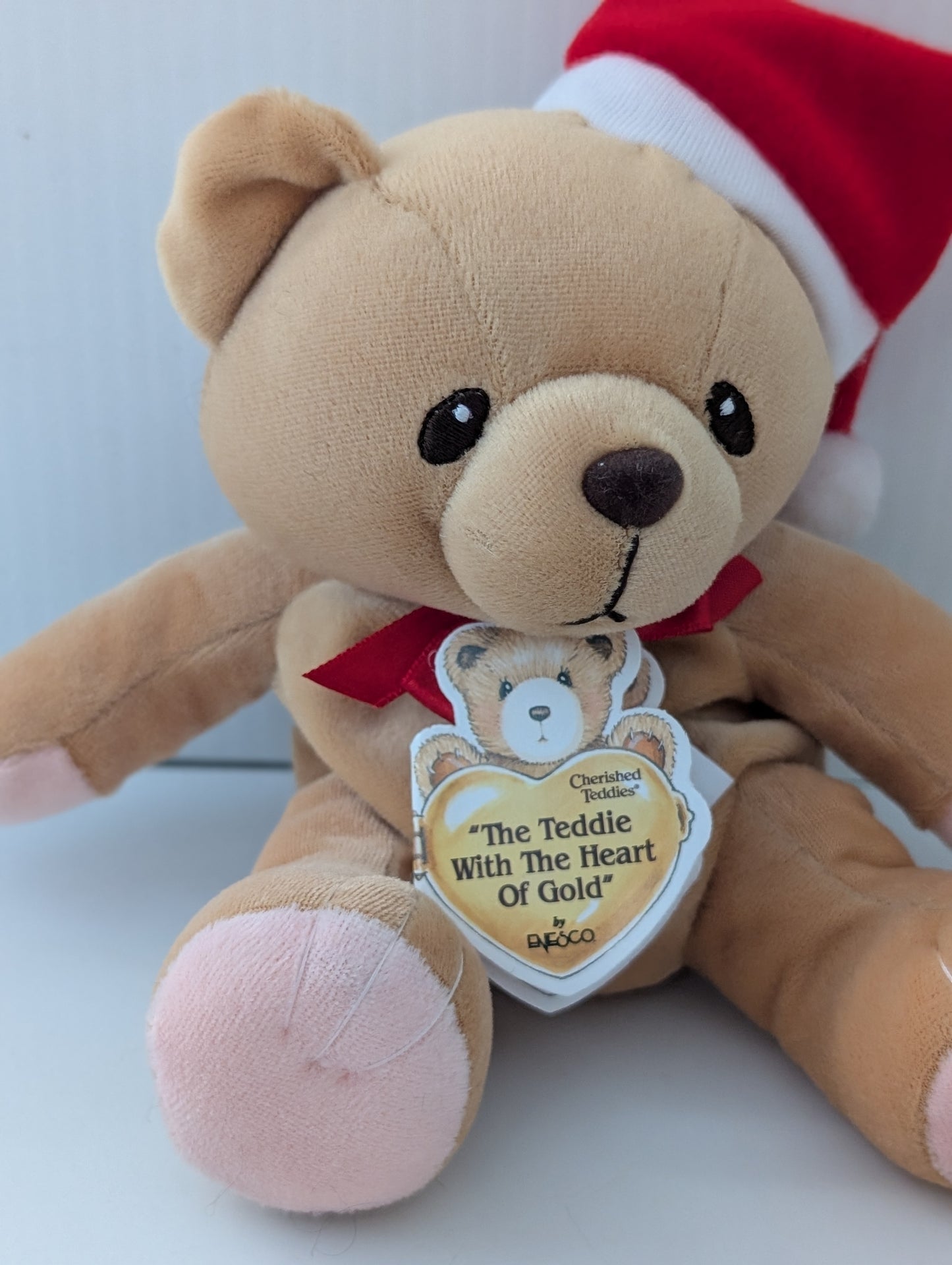 Cherished Teddies Bear Santa Hat with red Ribbon 610585 image 5
