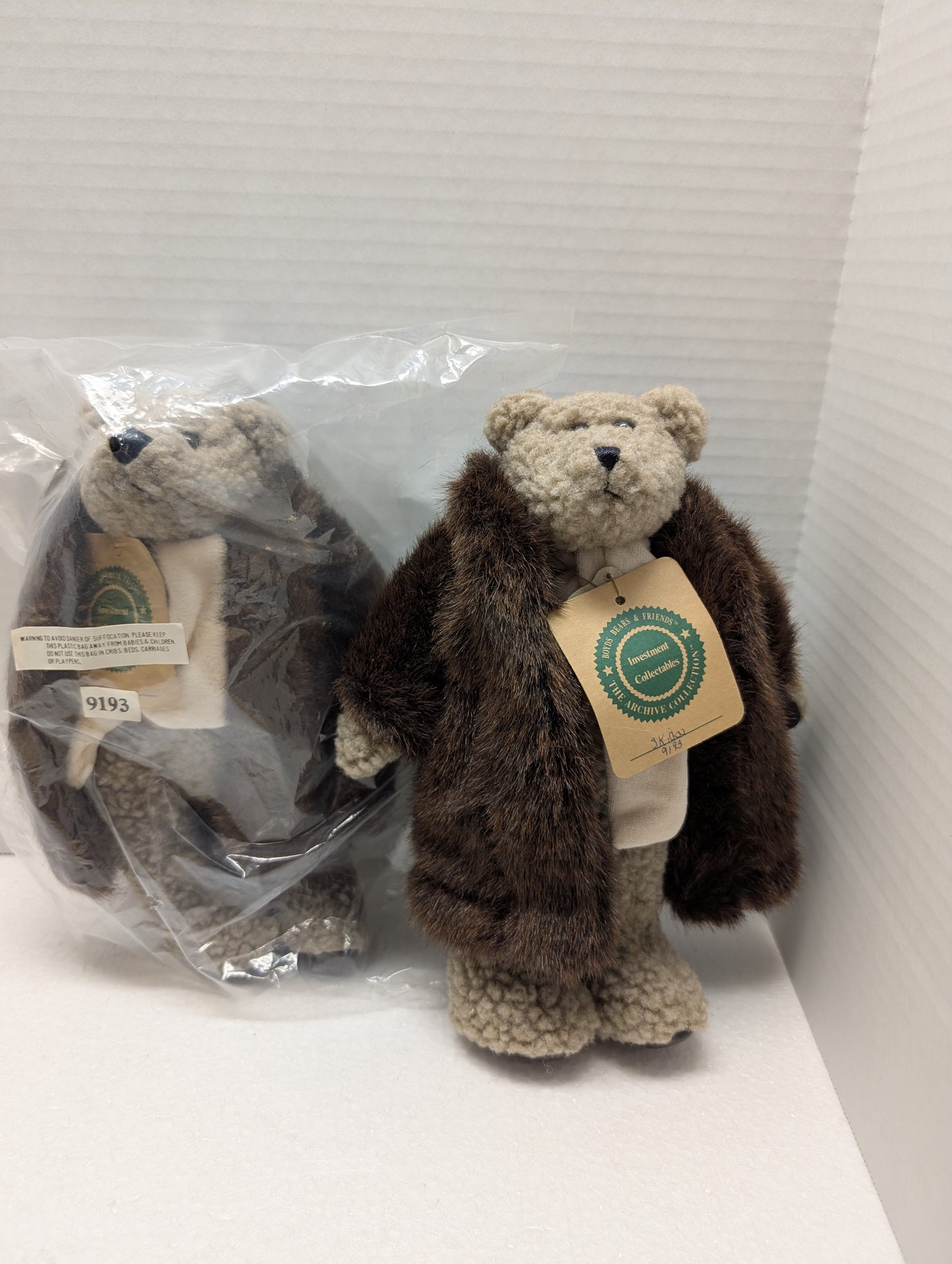Boyds Bear Plush Skidoo with fur coat 1992 10" 9193 image 5