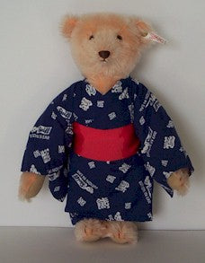 Steiff Yukata Teddy Bear Peach 33cm 1998 Japanese LED 1500 image 0