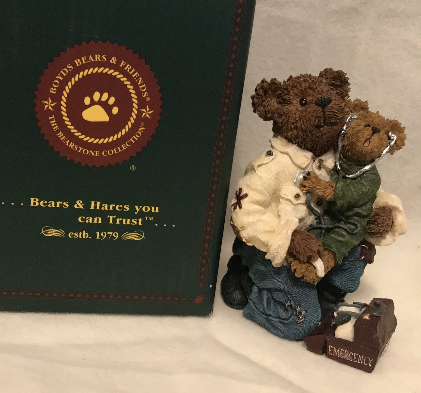 Boyds Bear Resin E.M.T. Bearsley w. Carey 228416 To the Rescue image 5