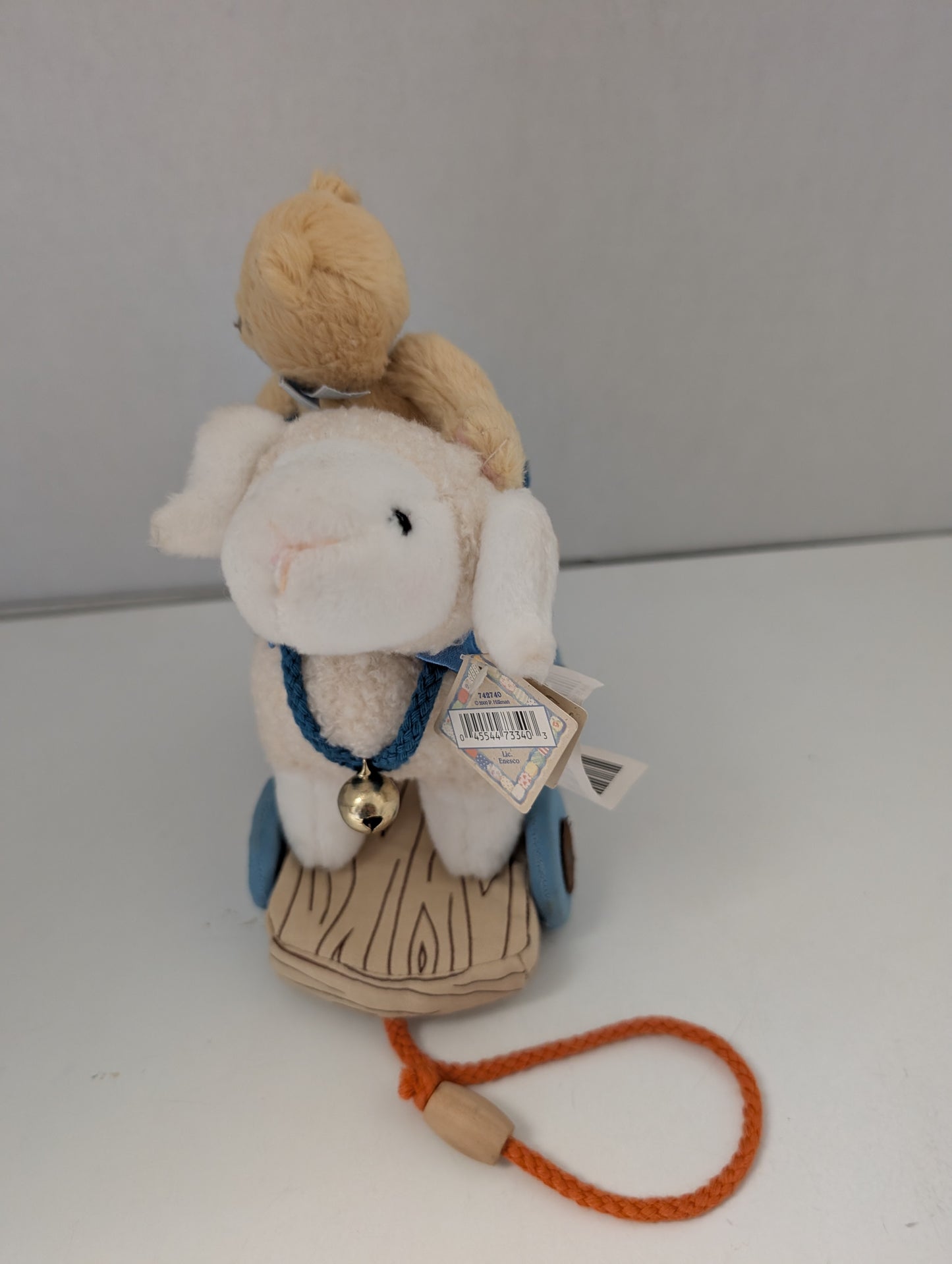 Cherished Teddies Bear Antique Toy Lamb plush pull a log 742740 image 5
