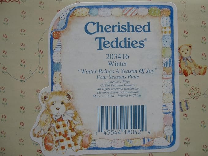 Cherished Teddies Winter Plate 203416 image 5
