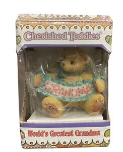 Cherished Teddies Mini Figurine Worlds Greatest Grandma image 4