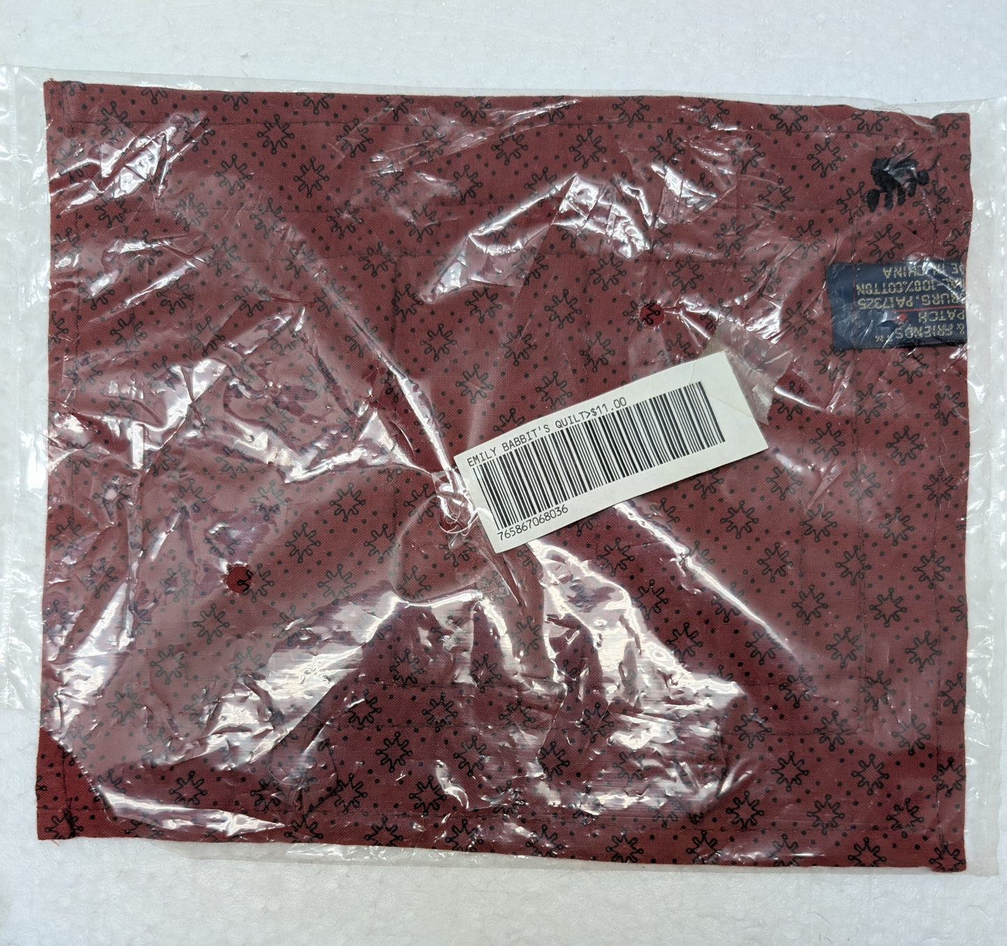 Boyds Accessory Quilt Emily Babbit's Quilt 6802 9" x 7.5" image 1