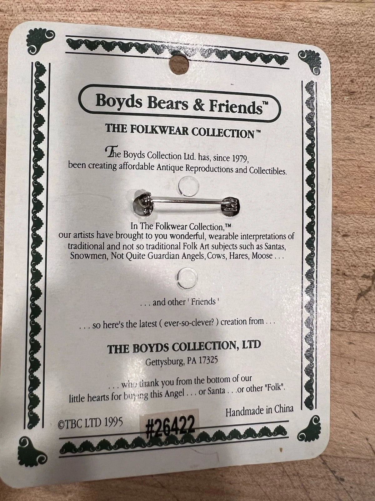 Boyds Pin Folkwear Immaculata Scrub a Dub 26422 image 2