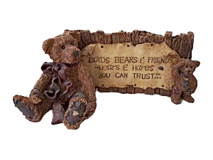 Boyds Bear Resin Grenville & Neville'The Sign' 2099 image 0
