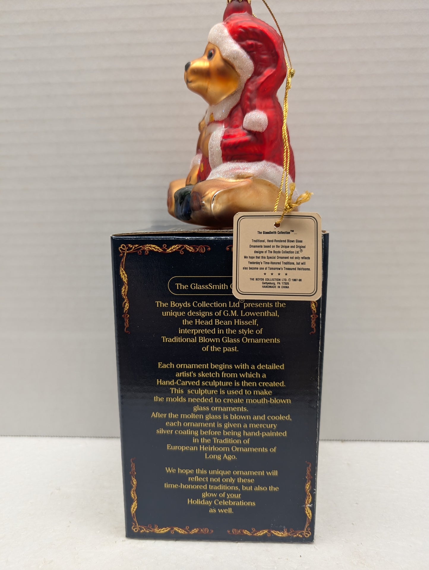 Boyds Glass Ornament S.C. 391000 Santa Ornament. image 5
