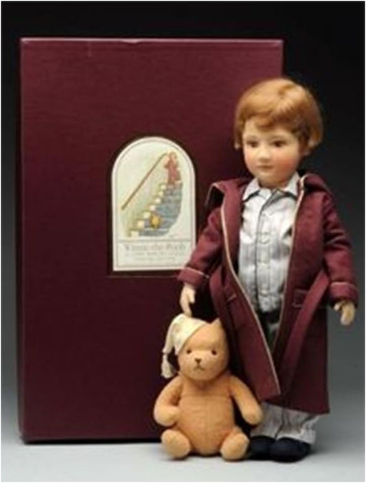 R John Wright Christopher Robin & Pooh Bedtime Edition with Hat image 1