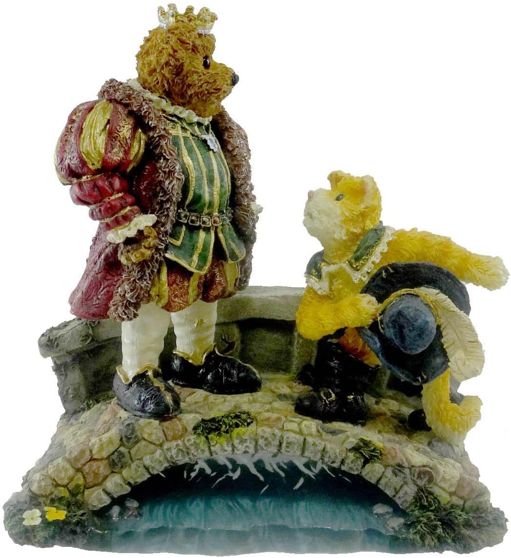 Boyds Bear Resin Puss N Boots w. his Majesty  Royal Encouter 2460 Fairy Tale image 0