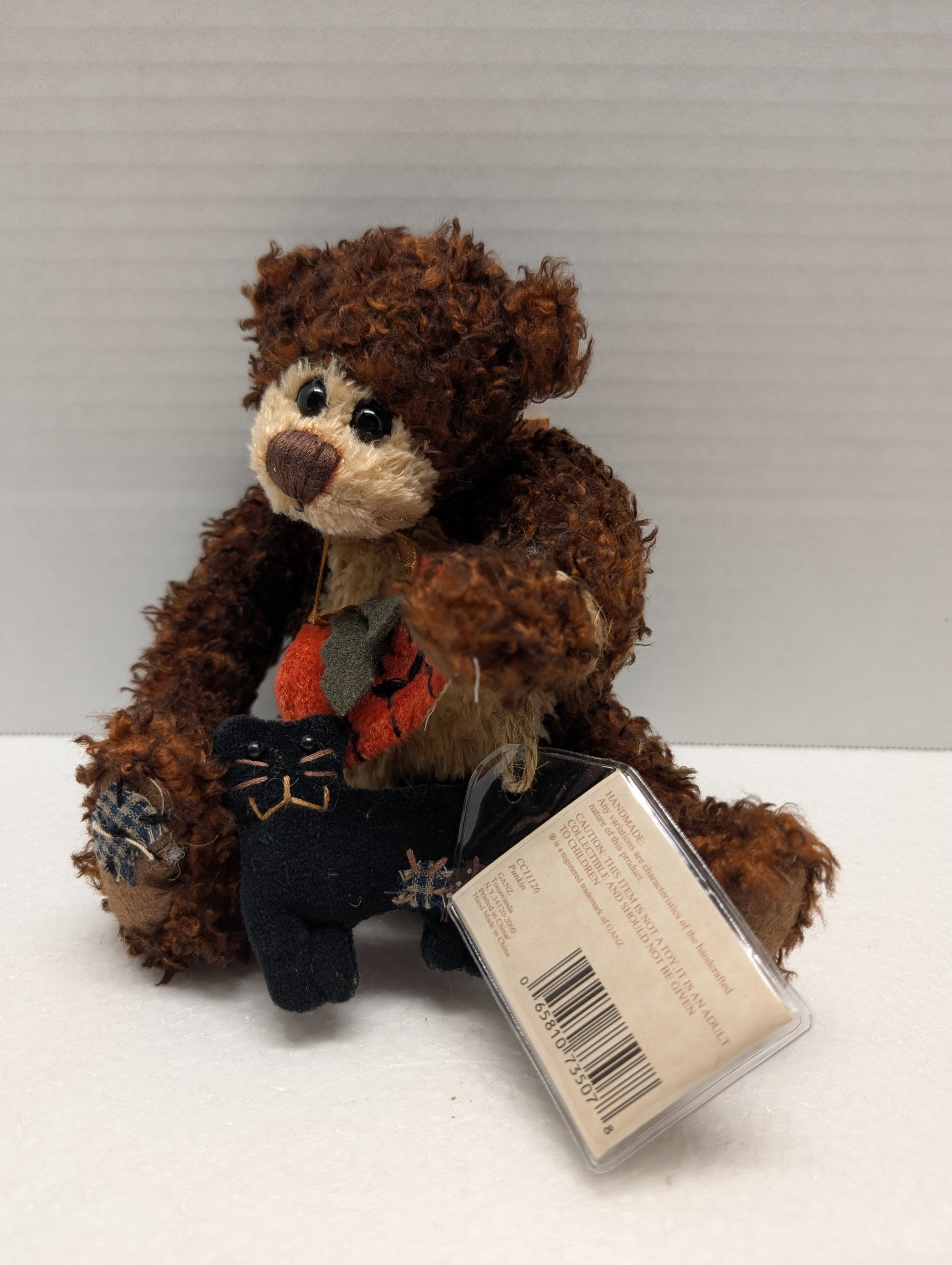 Ganz Cottage Collectibles Punkin CC11126 9" Punkin & Cat on ribbon image 3