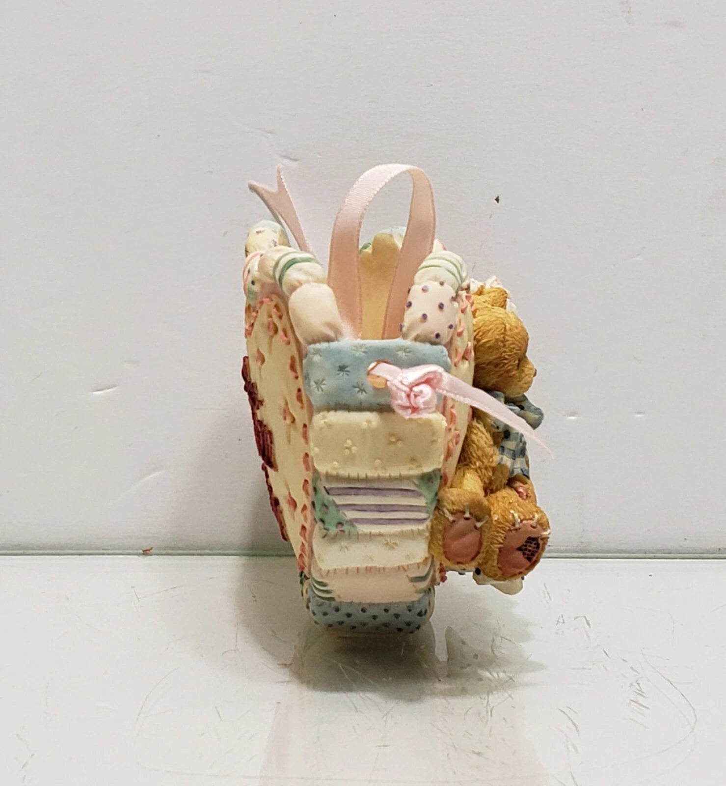 Cherished Teddies "Boy and Girl Bears Heart Basket" 203246C image 4