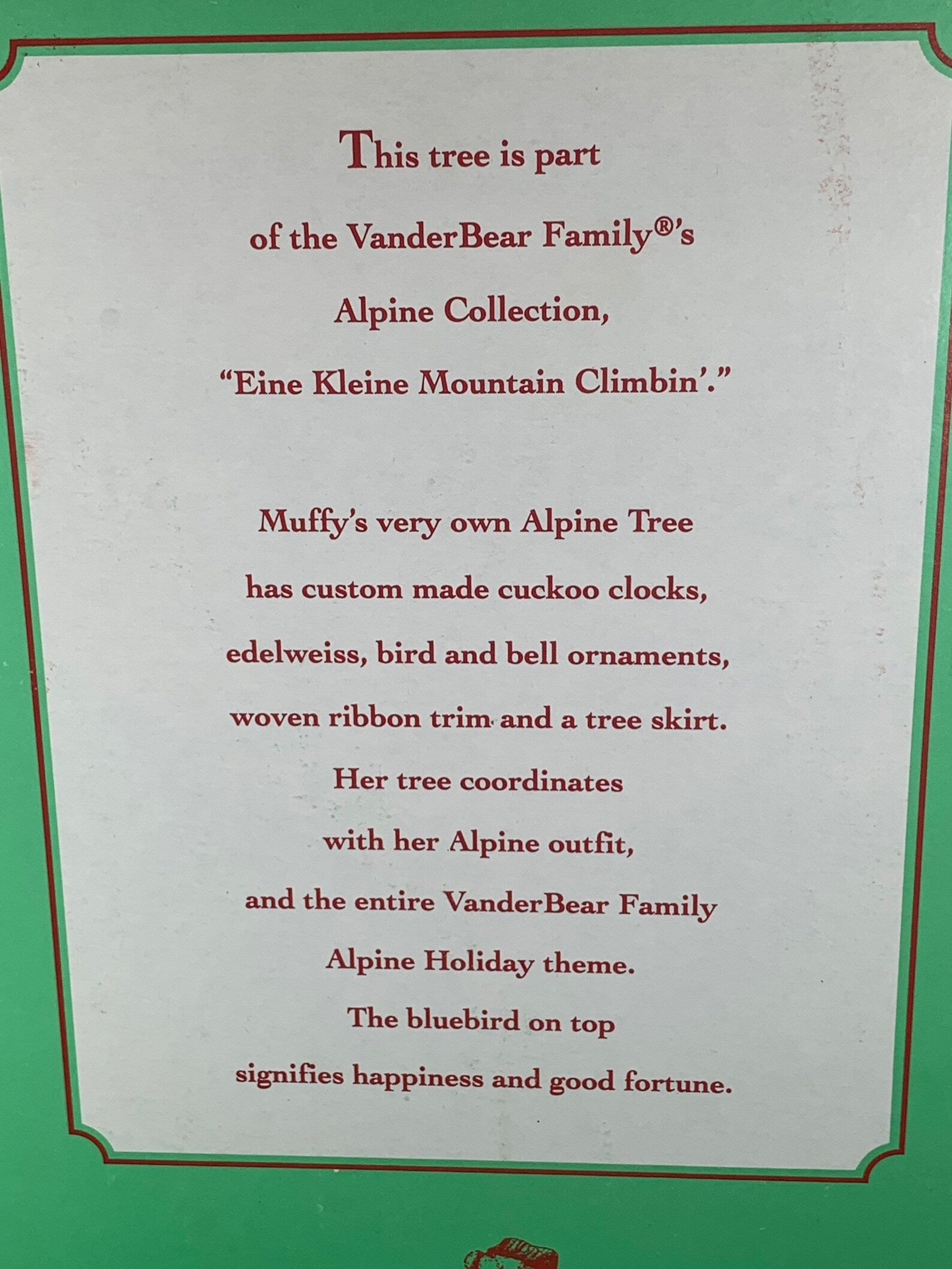North American Alpine Christmas Tree for Muffy Vander 10" image 1