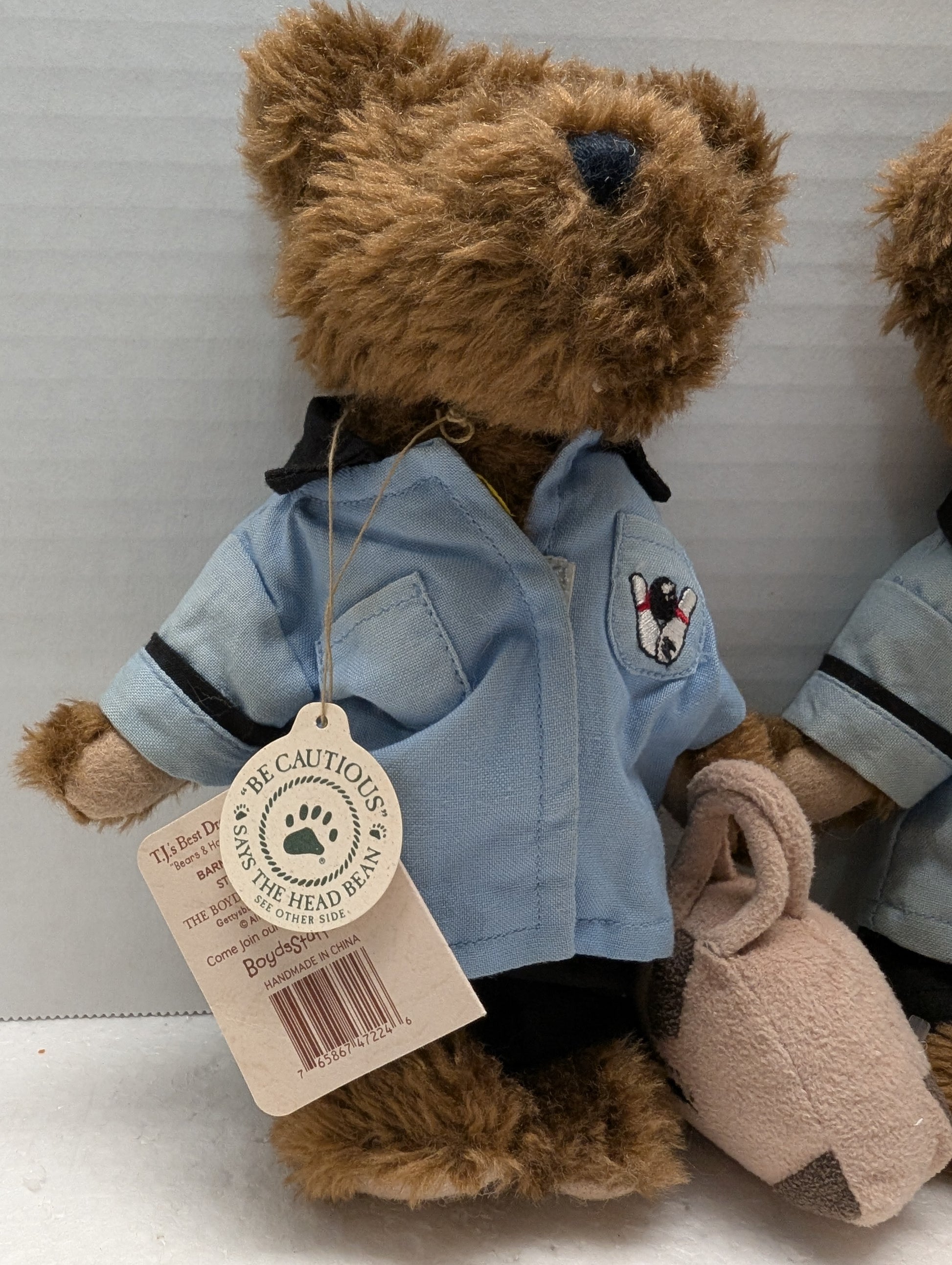 Boyds Bear Plush  Barney Bowlsalot  Bowler with bag  903501 image 6