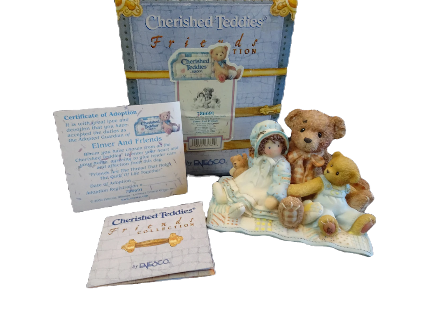 Cherished Teddies Elmer & Friends Friends Are The Thread Holds  Life Together image 4