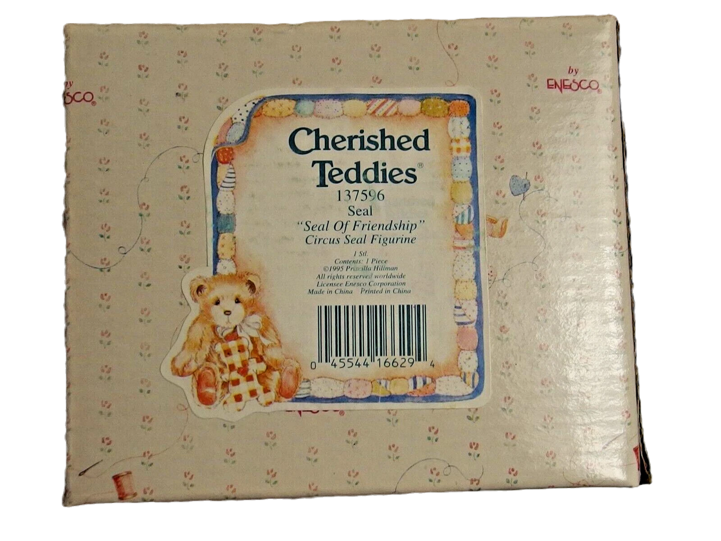Cherished Teddies Circus Seal of Friendship 1996 Seal With Ball Figurine image 1