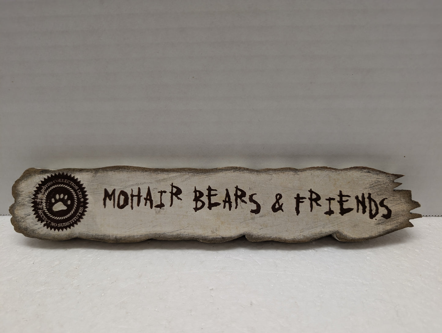 Boyds Bear Accessory Wooden Mohair Bears & Friends Sign #690203 image 0