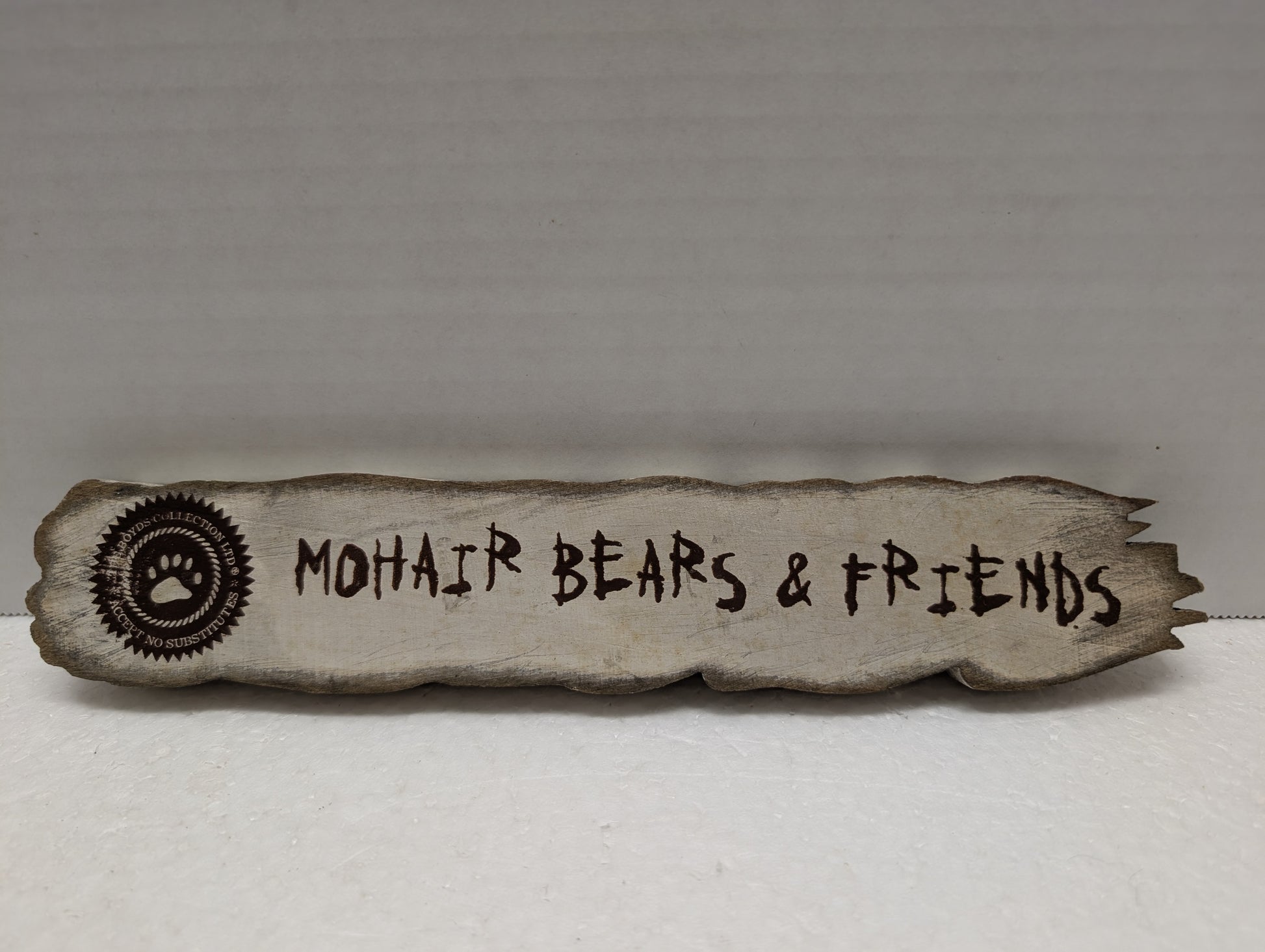 Boyds Bear Accessory Wooden Mohair Bears & Friends Sign #690203 image 0