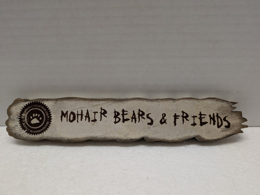 Boyds Bear Accessory Wooden Mohair Bears & Friends Sign #690203 image 0