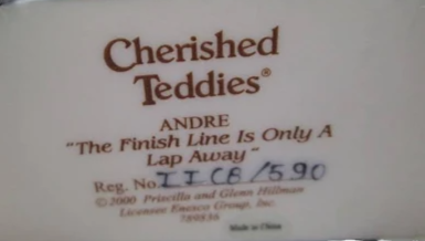 Cherished Teddies ANDRE The Finish Line Is Only A Lap Away Race Car 789836 image 8