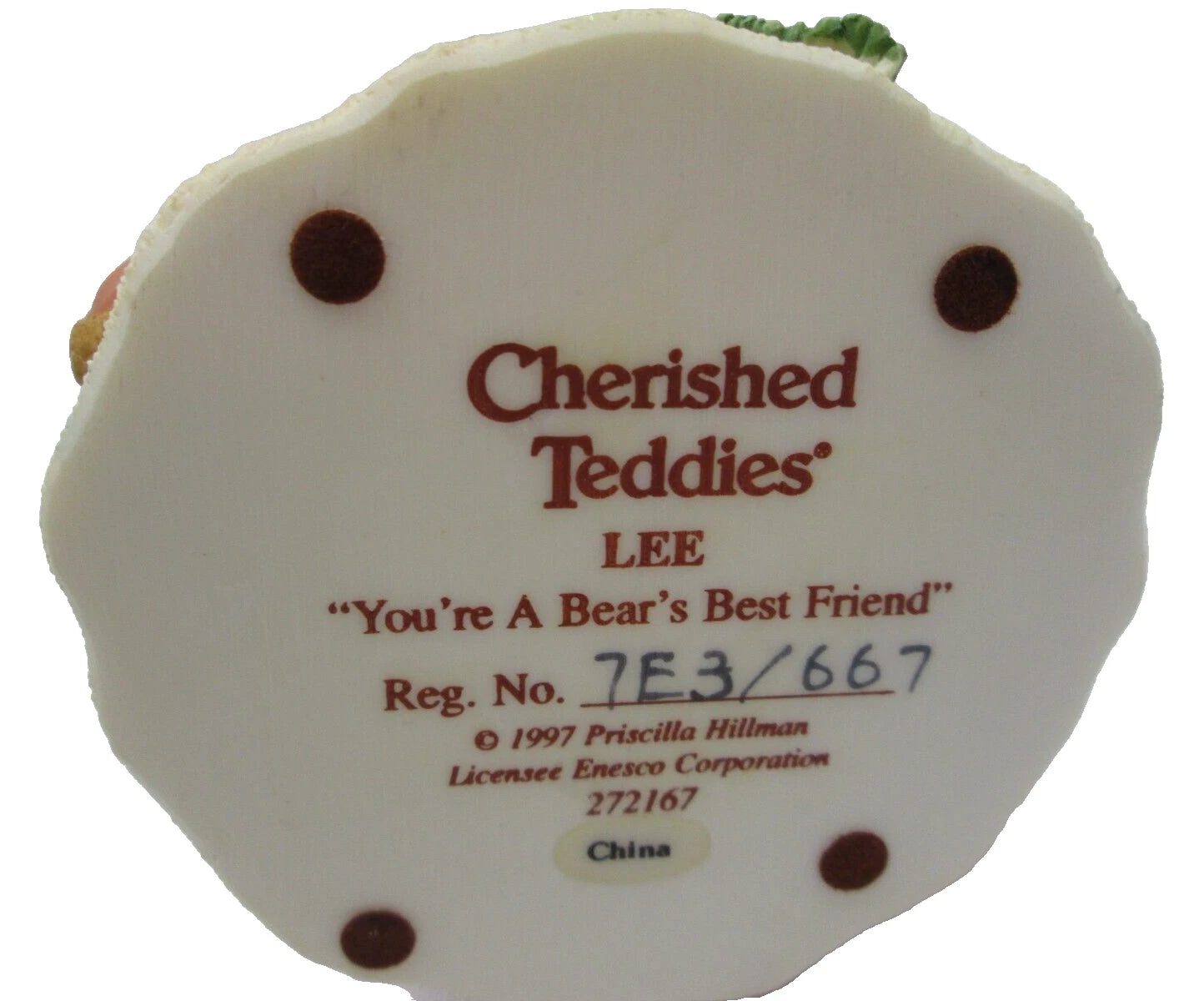 Cherished Teddies Lee You?re A Bear's Best Friend 1997 image 6