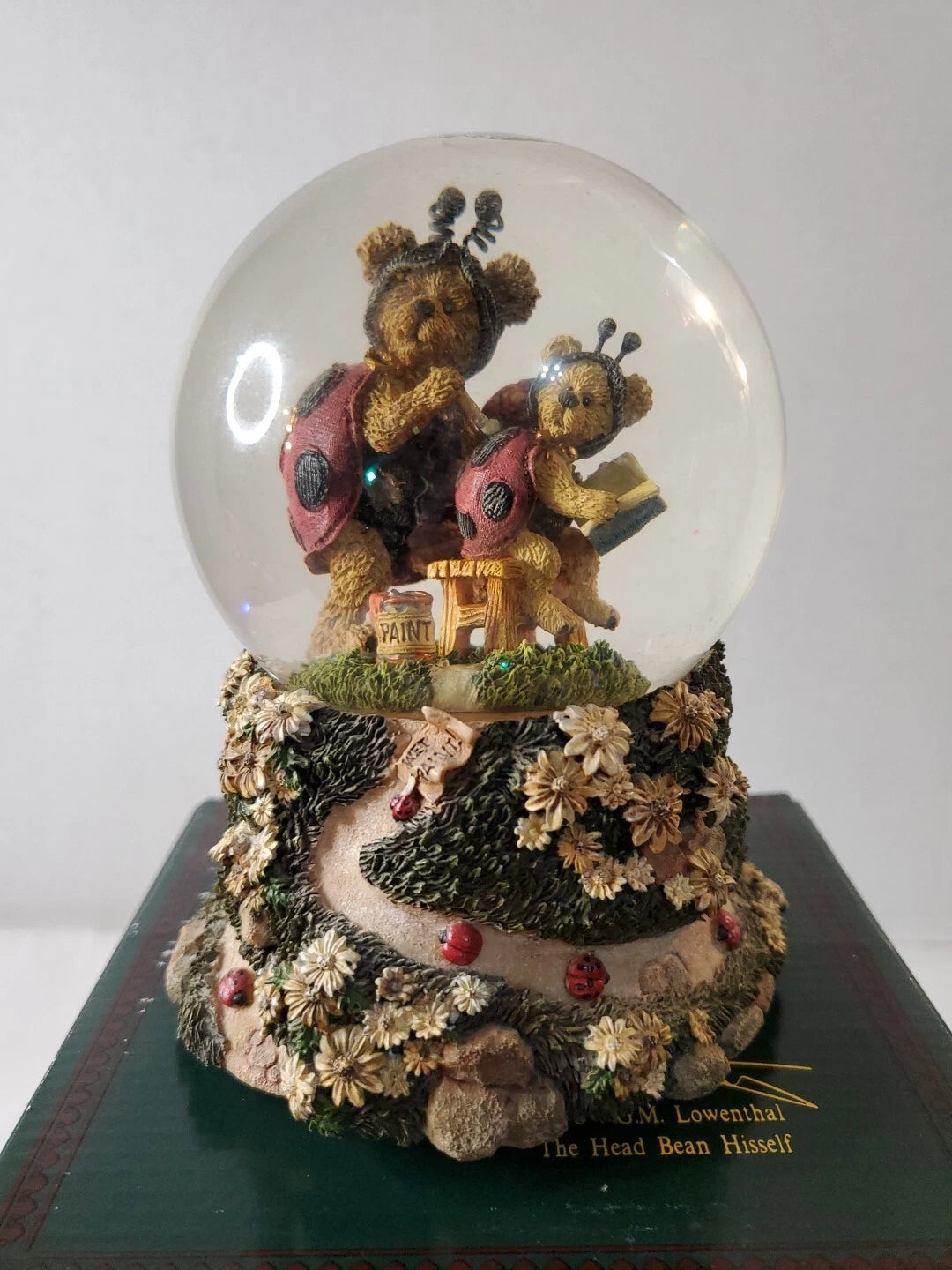 Boyds Waterglobe Bearstone Tweedle Bedeedle w.Leedle & Co 270555 image 9