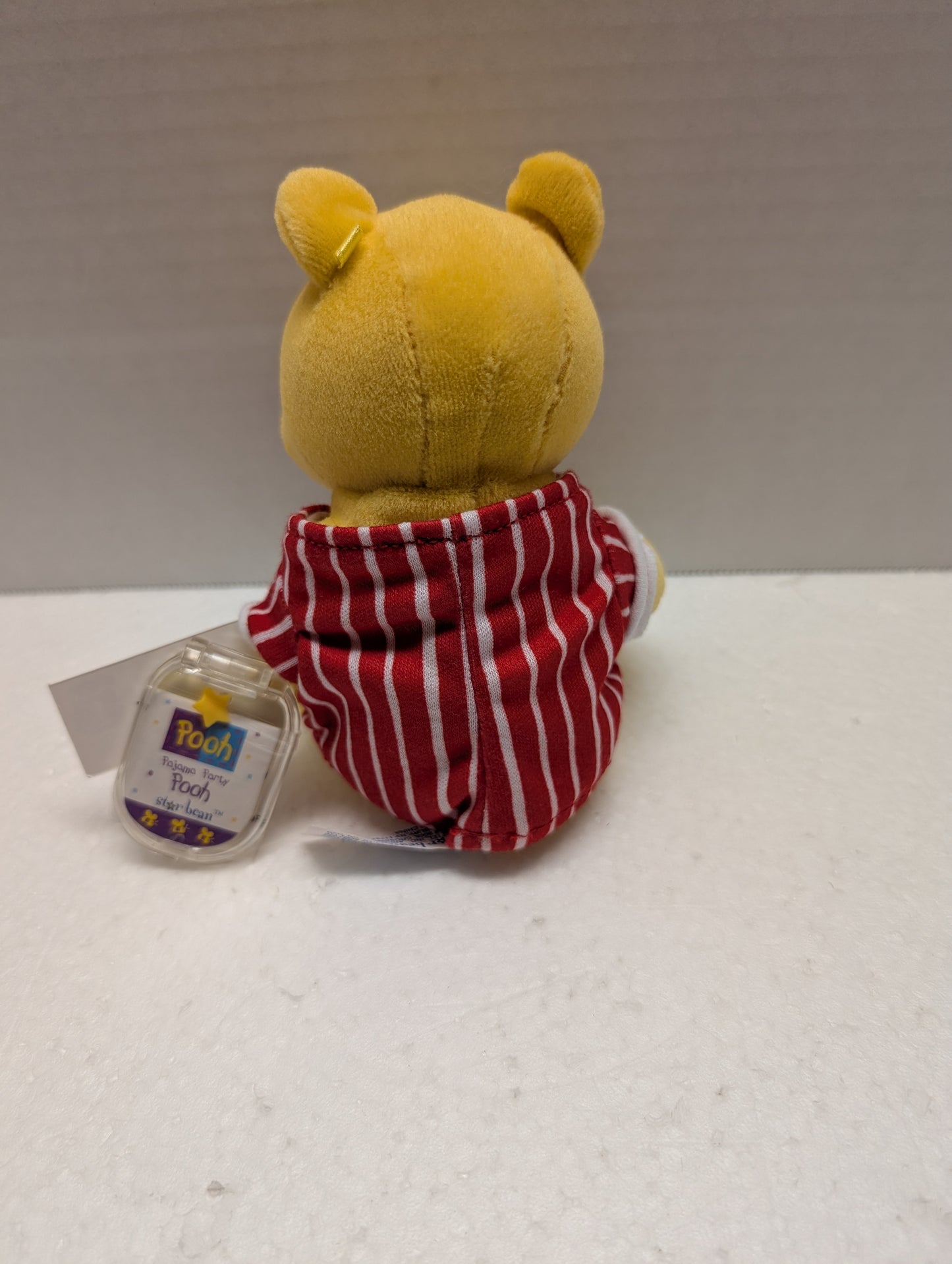 Disney Bean Bag Pooh in Red and white striped shirt. image 2