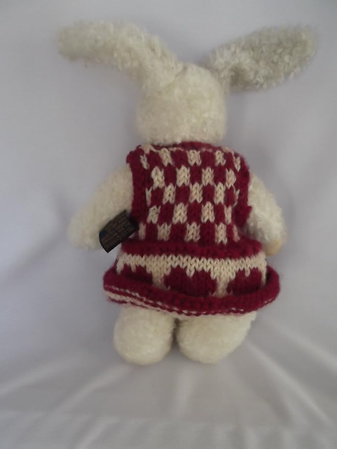 Boyds Hare Demi Red and White checked sweater dress 8" 9112 image 4