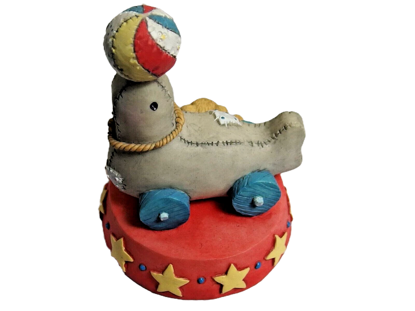 Cherished Teddies Circus Seal of Friendship 1996 Seal With Ball Figurine image 5