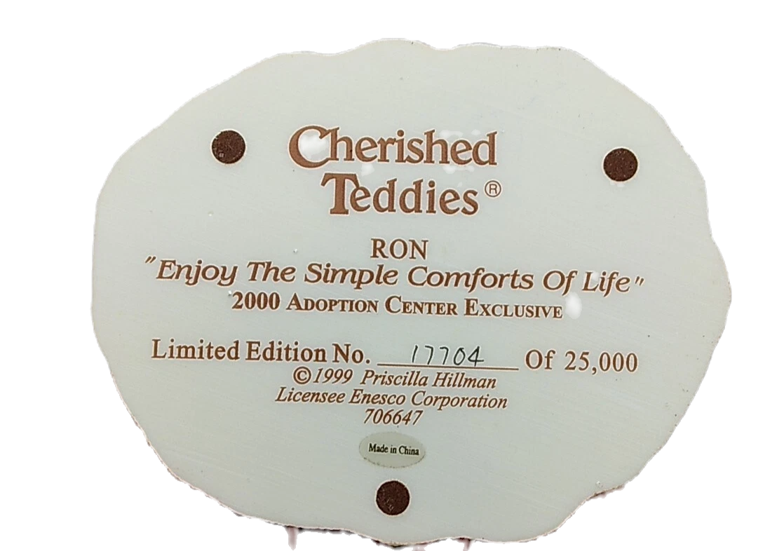 Cherished Teddies Ron Enjoy The Simple Comforts Of Life #706647 image 5