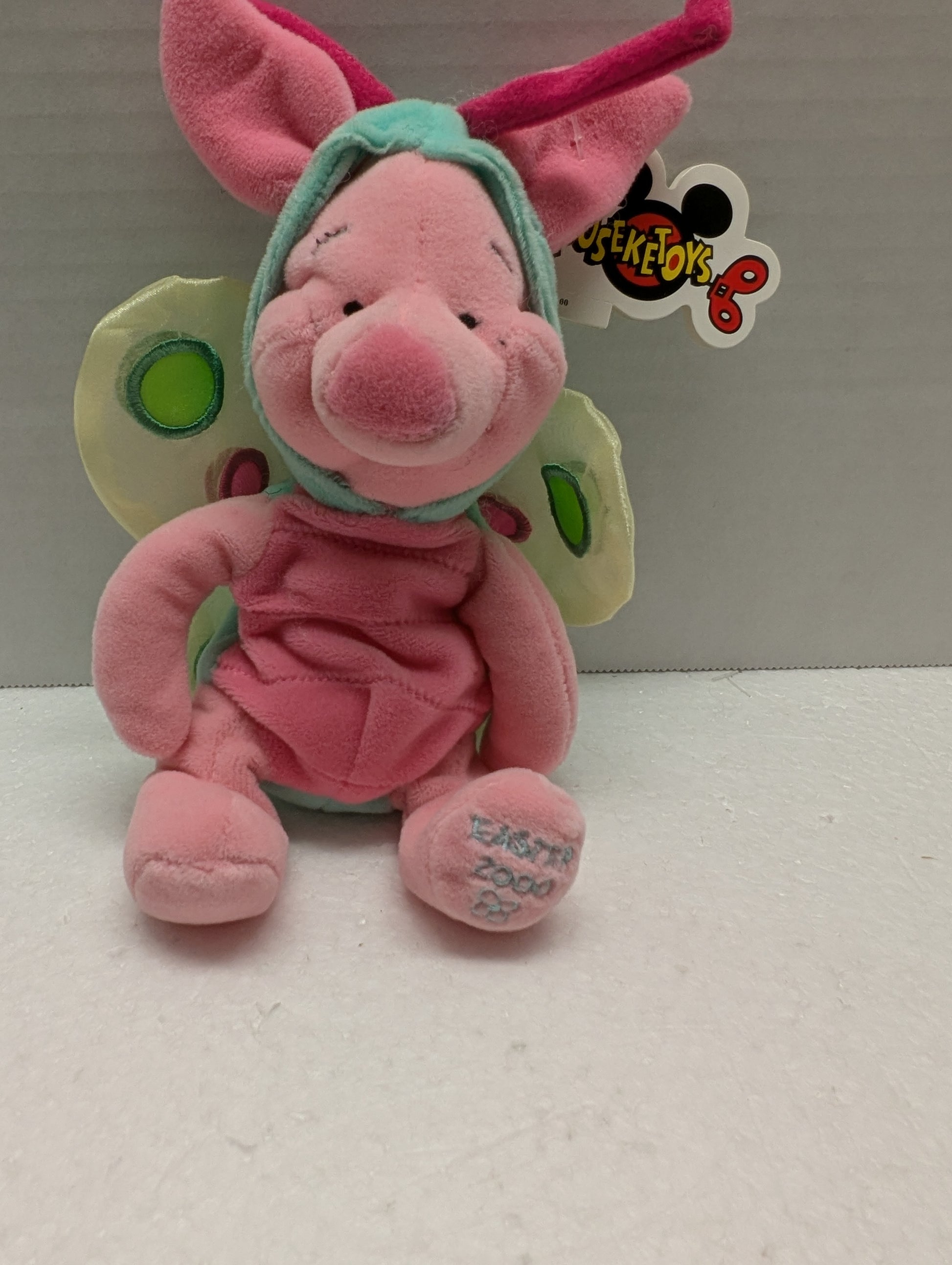 Disney Bean Bag Mouseketoys Piglet Butterfly 8" 130450 image 0