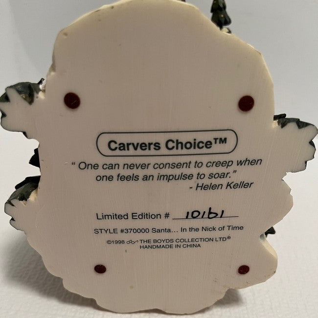 Boyds Carvers Choice Santa in the Nick of Time 370100 image 2