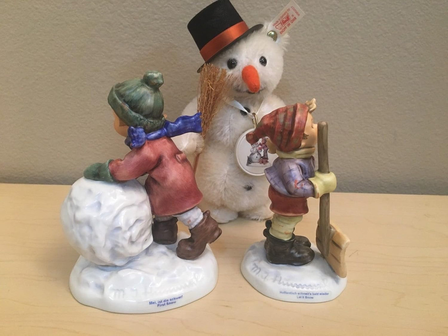 Steiff & Goebel Collectors Set Hummel Frosty Friends with Steiff Snowman 1448 image 5