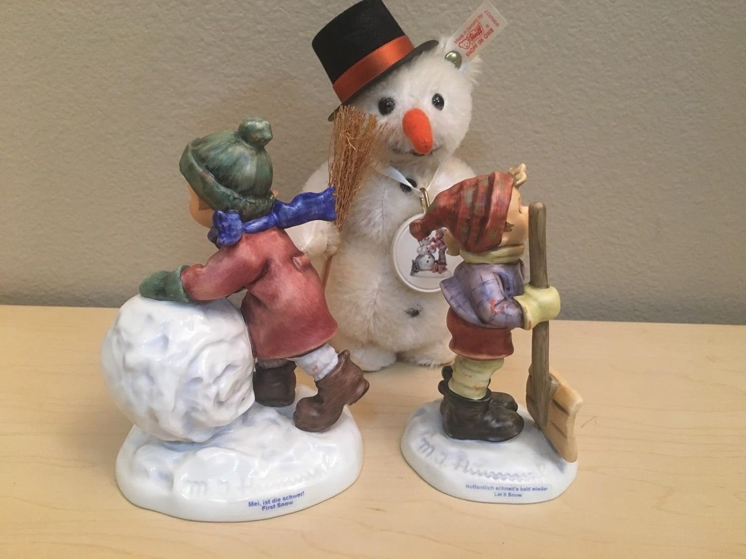 Steiff & Goebel Collectors Set Hummel Frosty Friends with Steiff Snowman 1448 image 5