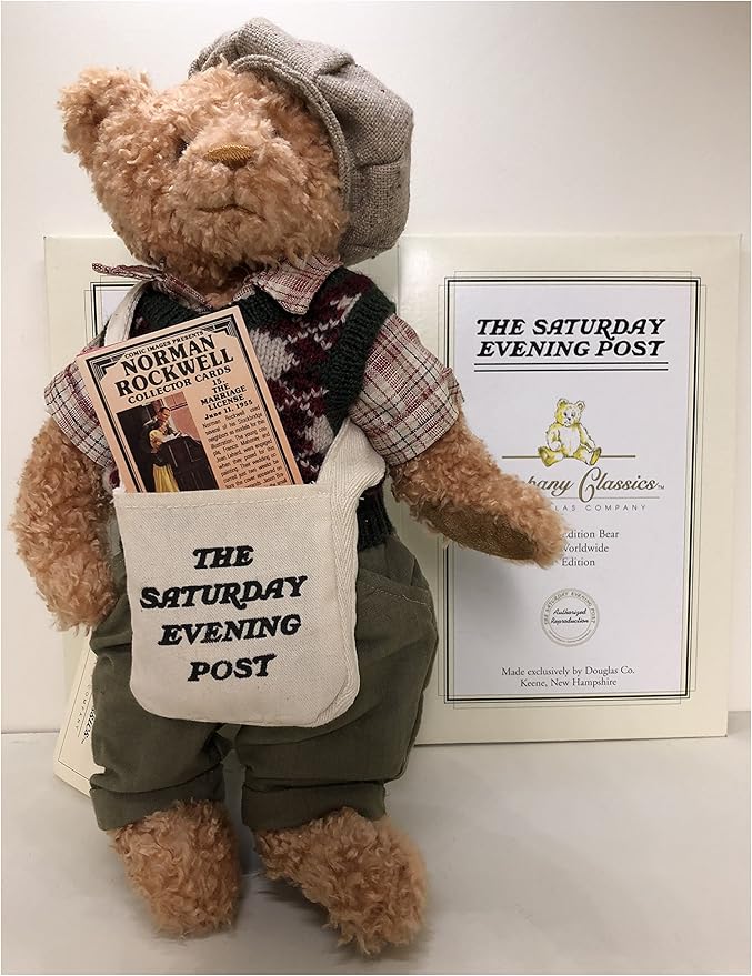 Douglas 1st Edition Saturday Evening Post 15"Plush Newspaper Boy image 0