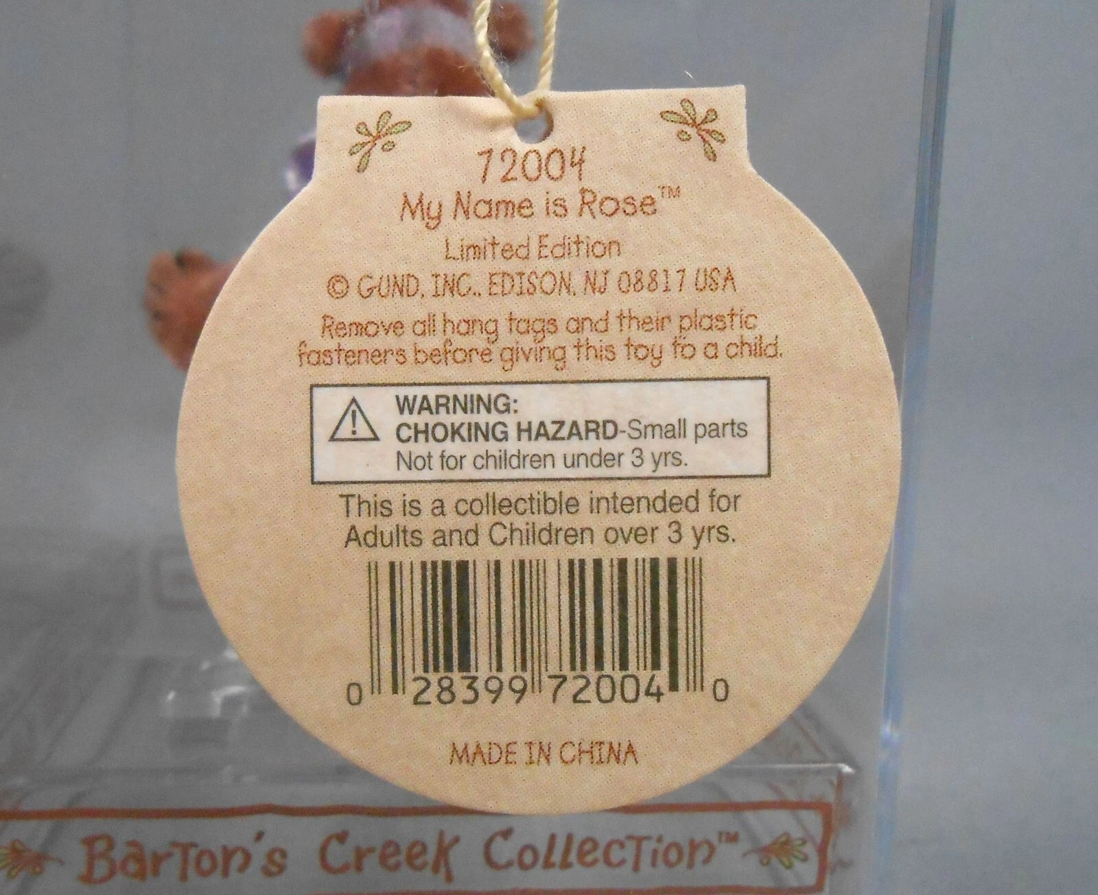 Gund Barton's Creek Miniature 2"h Rose image 3