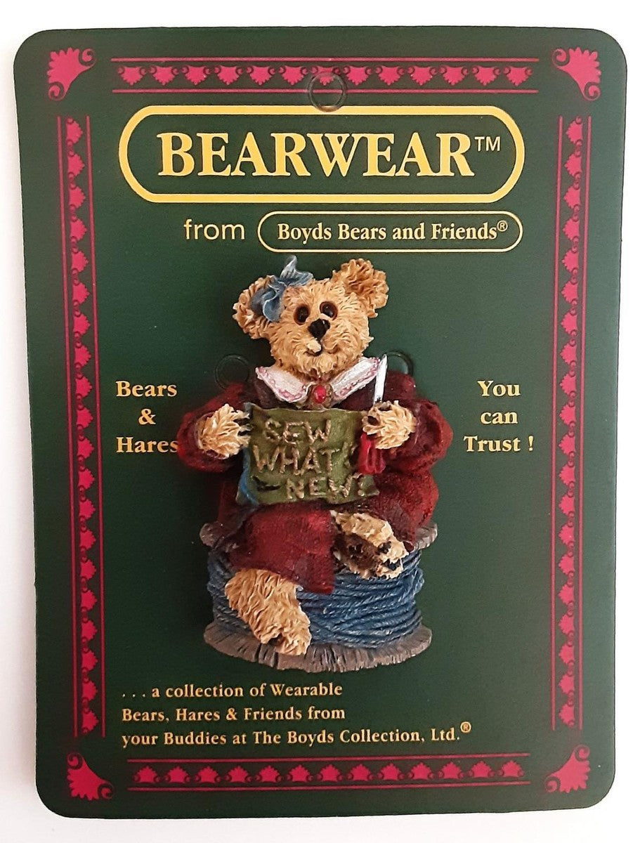 Boyds Pin Bearwear Vera StitchKeeper  Sew What's New 26059 image 1