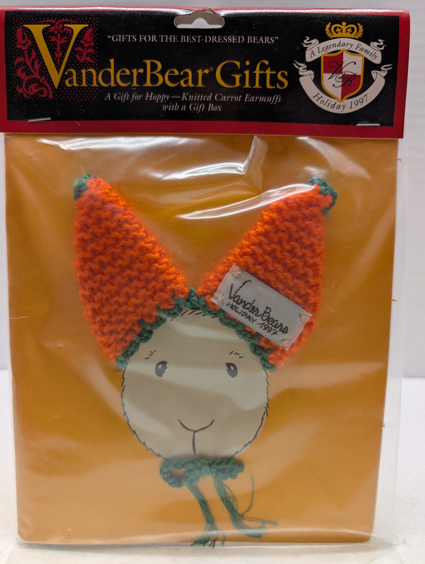 North American VanderBear Gifts Hoppy Knitted Carrot Earmuffs 4490 image 0