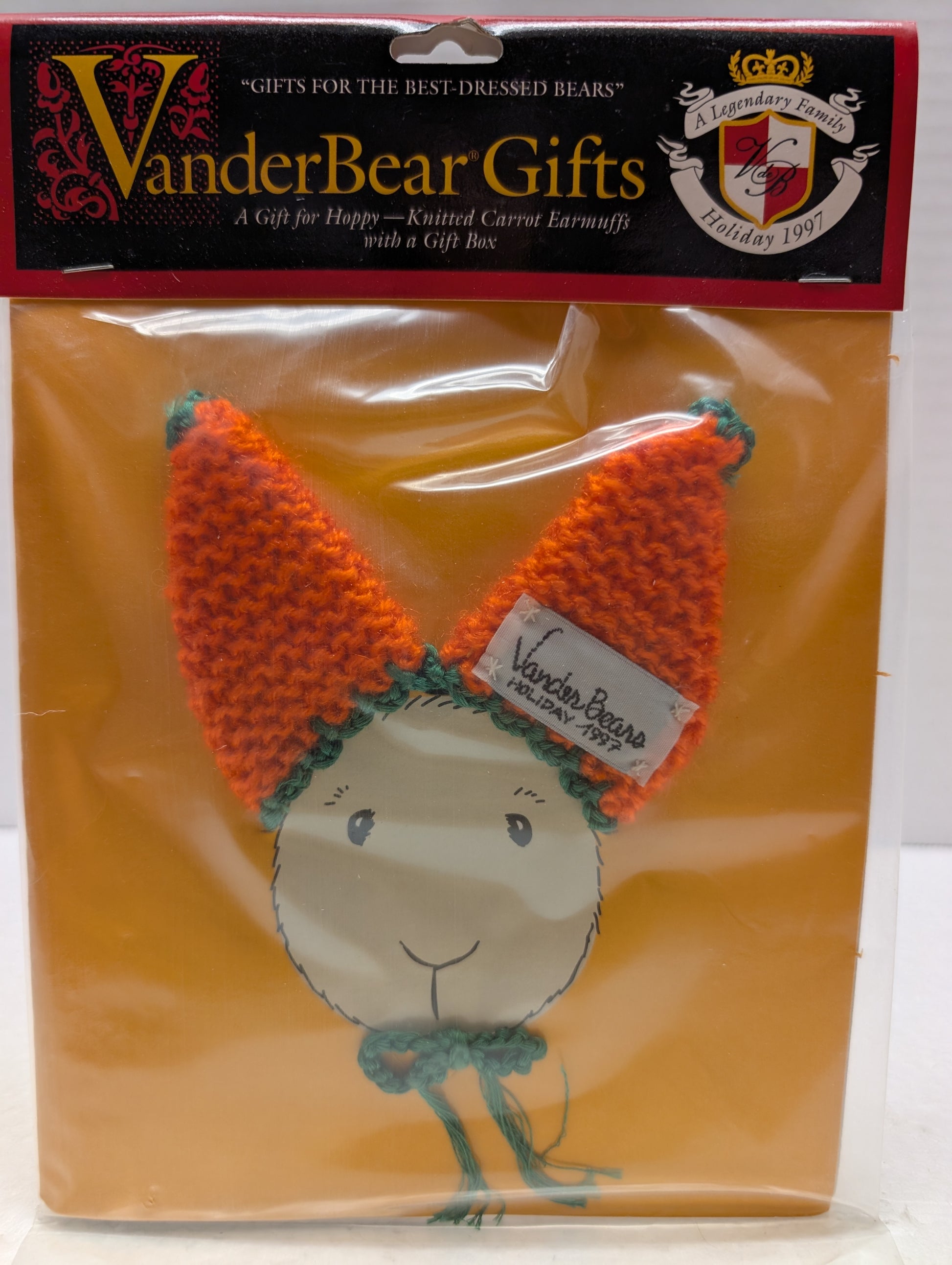 North American VanderBear Gifts Hoppy Knitted Carrot Earmuffs 4490 image 0