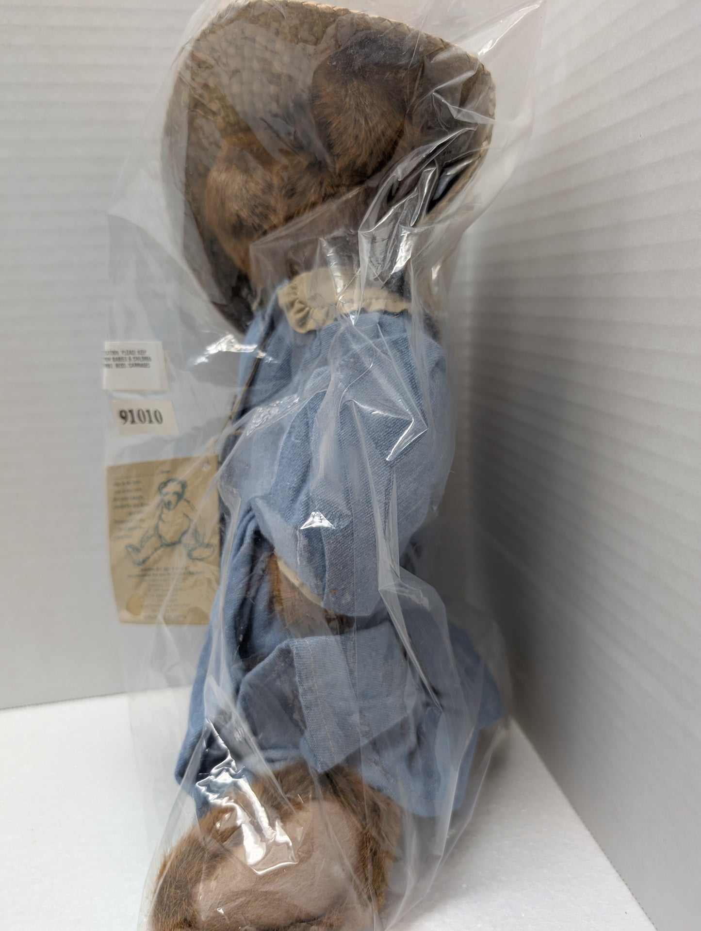 Boyds Bear Plush  Augusta 14" w Straw  Hat  91010 image 7