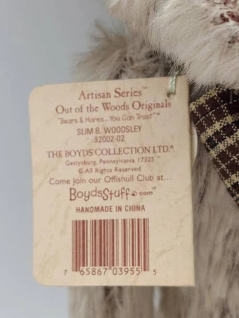 Boyds Bear Plush Slim B Woodsley 92002-02 image 1