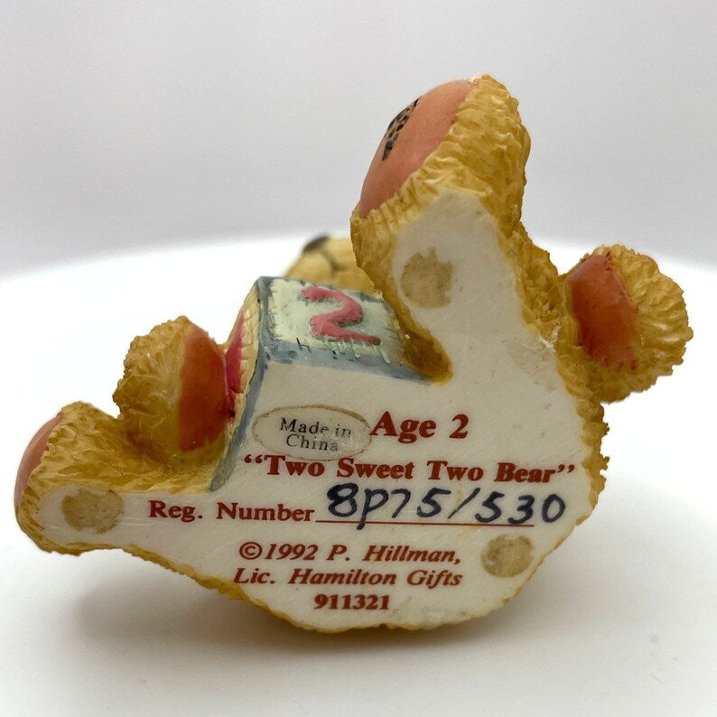 Cherished Teddies - Age 2 Bear, Two Sweet Two Bear, 1992 911313 image 3