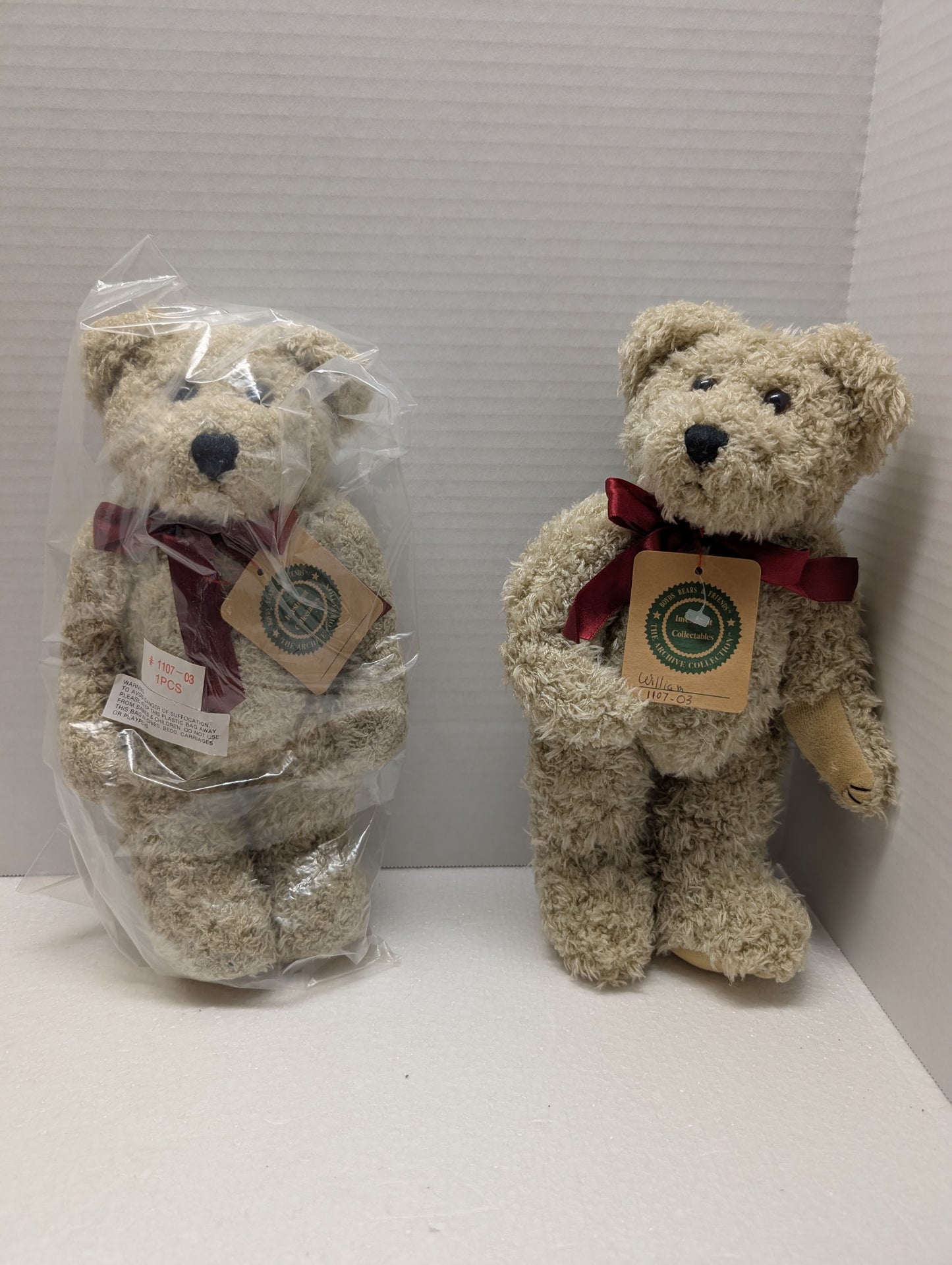 Boyds Bear Plush William P Beige cheneille 1998  1107-03 image 6