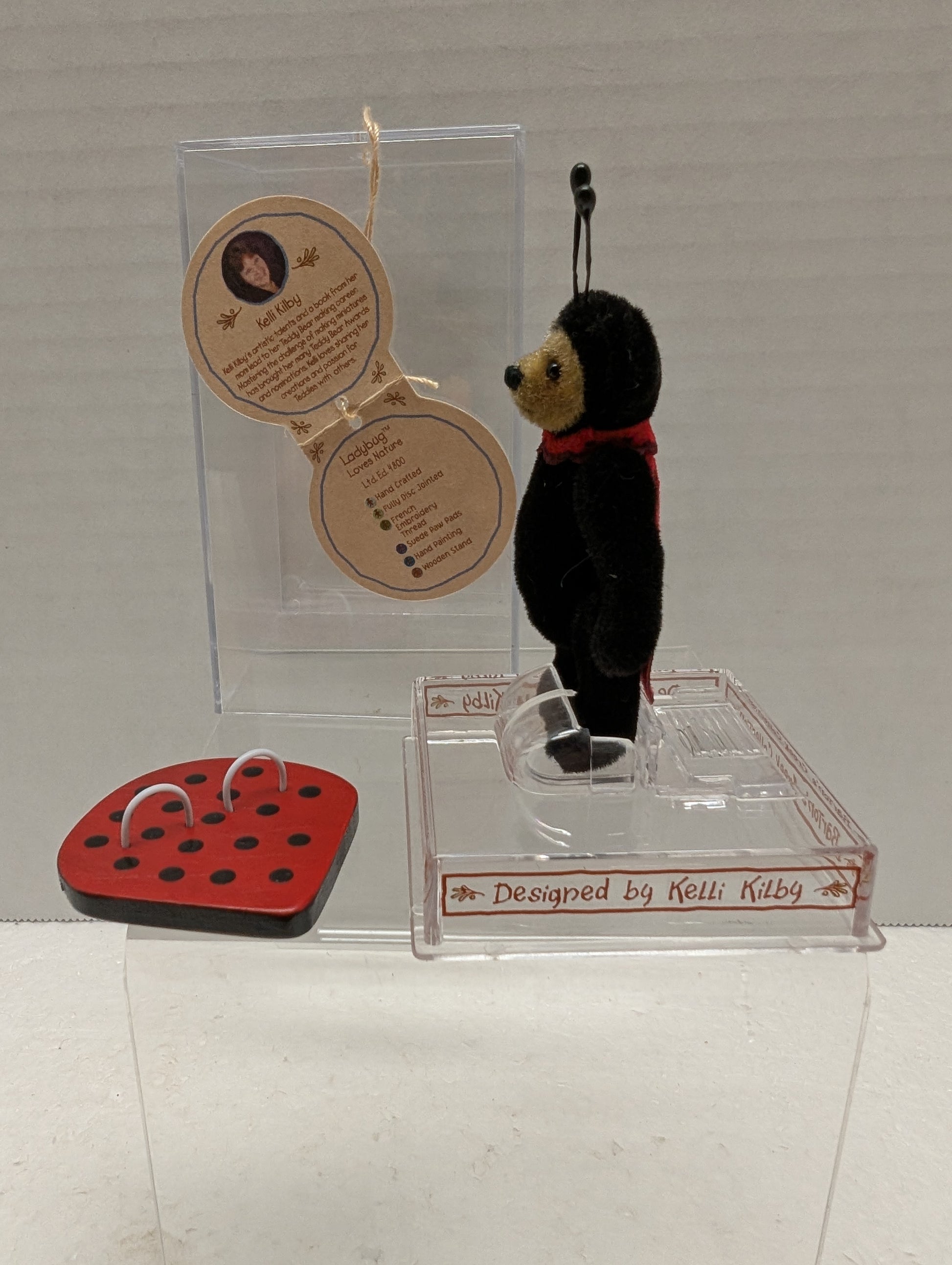Gund Barton's Creek Artist Designed Mini Bear Ladybug Bear #72001 image 2
