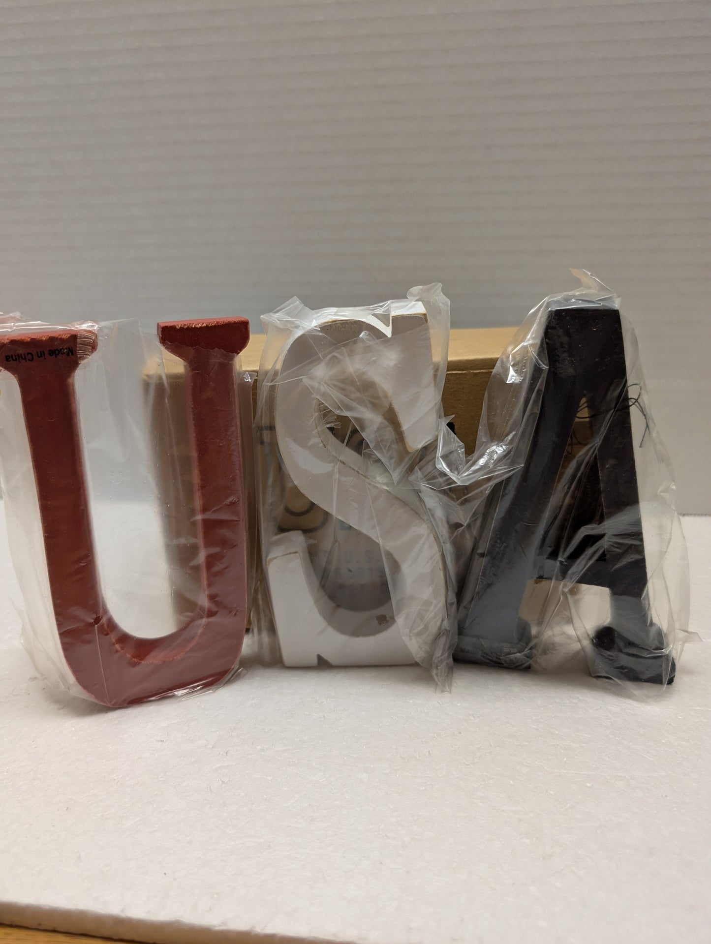 Boyds Accessories Wooden  U.S.A . LETTERS 658192 Patriotic image 1