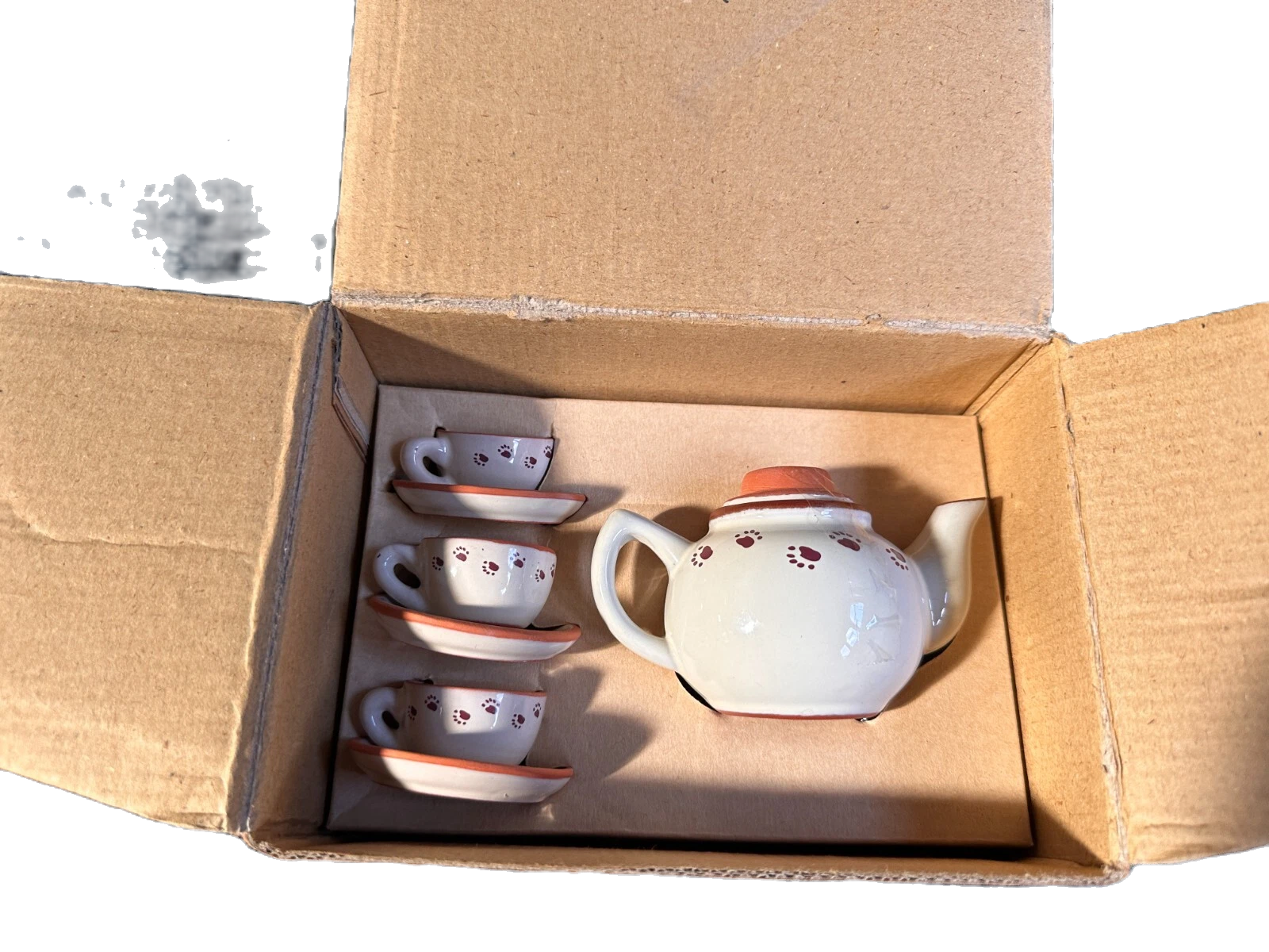 Boyds Bear Mini Tea Set Caitlins Teapot Bearware Potteryworks 02000-65 FOB 2000 image 3